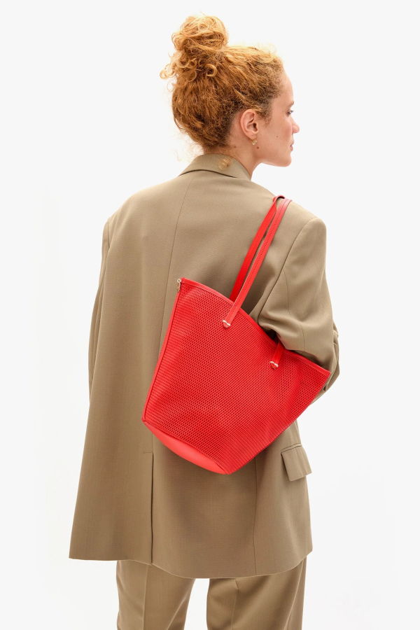 Clare V. Choupette Diamond Perf Bucket Bag