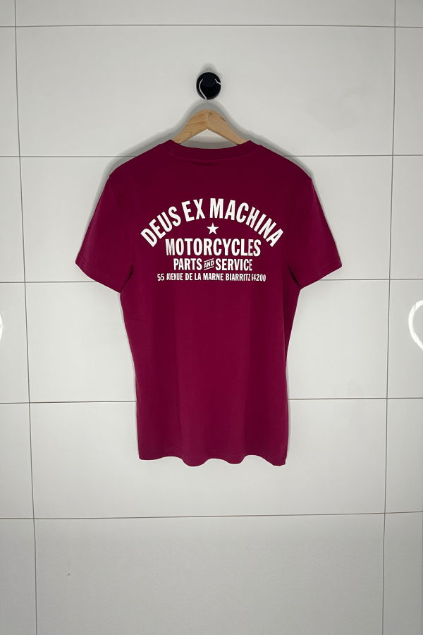 Deus Biarritz Address Tee - Burgundy