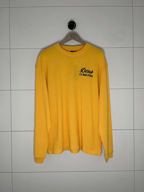 Deus Seoul LS Sign Tee - Yellow | Garmentory