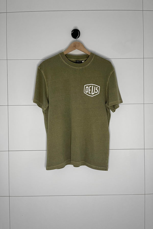 Deus Shield GD Tee - Olive Green