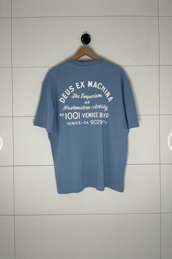 Deus Venice Sign Tee - Glacier Blue