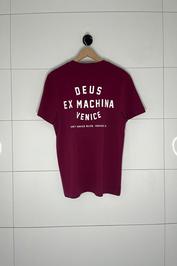 Deus Venice Skull Tee - Burgundy