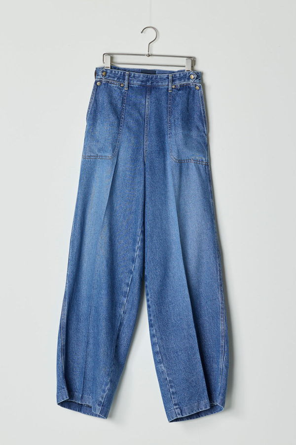 Serge Denim Side Zip Pants - Soft Vintage Blue