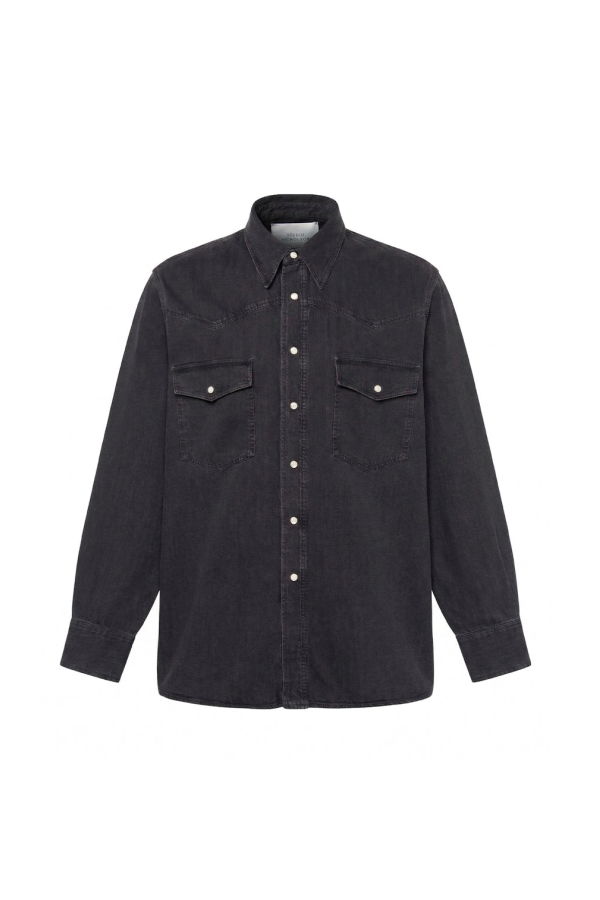 Studio Nicholson Mylo Denim Shirt - Washed Black