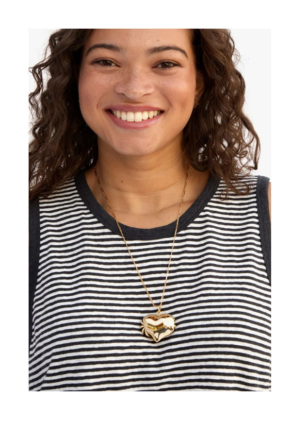 Clare V. Grande Mylar Heart Charm