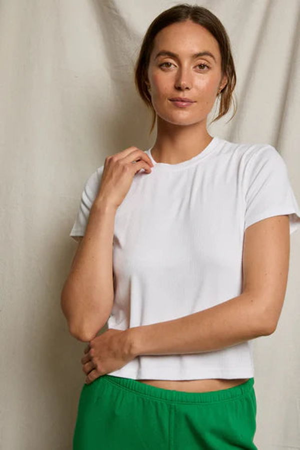 Perfect White Tee Fitz Rib Boxy Tee - White