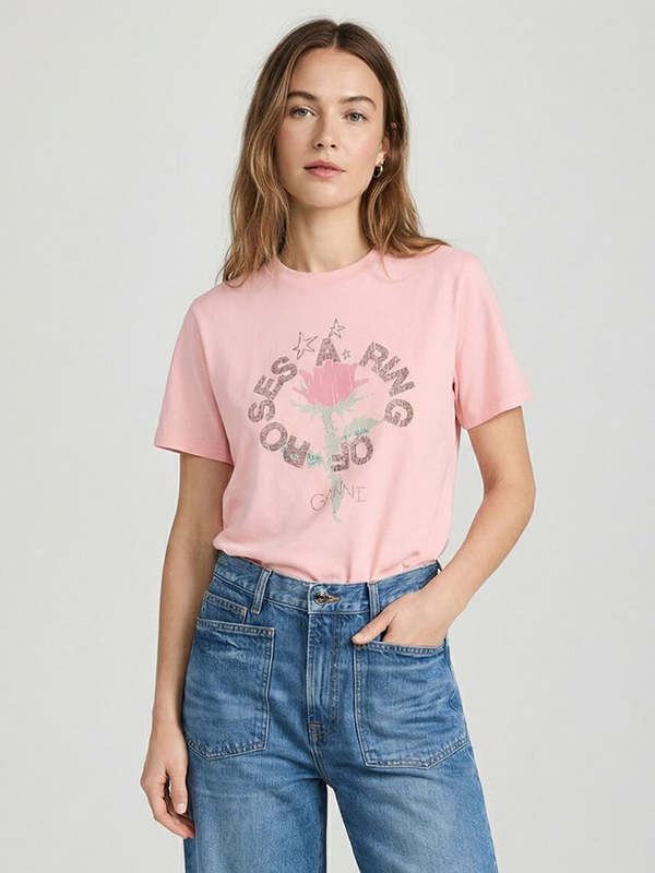 トップス GANNI Future Heavy Jersey T-shirt Ganni Future Heavy Jersey T-Shirt | Garmentory