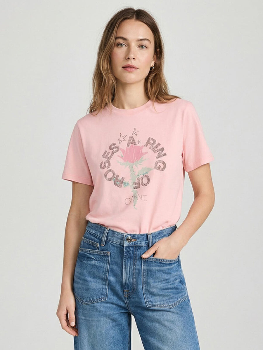 トップス GANNI Future Heavy Jersey T-shirt Ganni Future Heavy Jersey T-Shirt | Garmentory