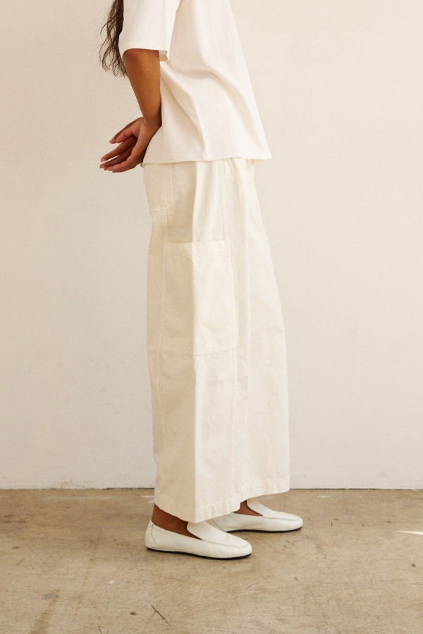 Jamie Haller Baggy Painter Crop Pant - Ecru