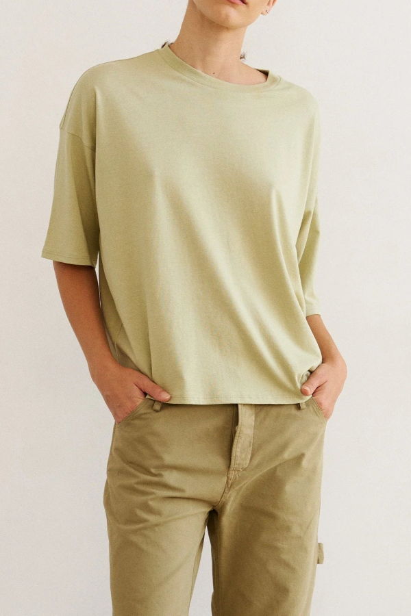 Jamie Haller Pistachio Draped Tee