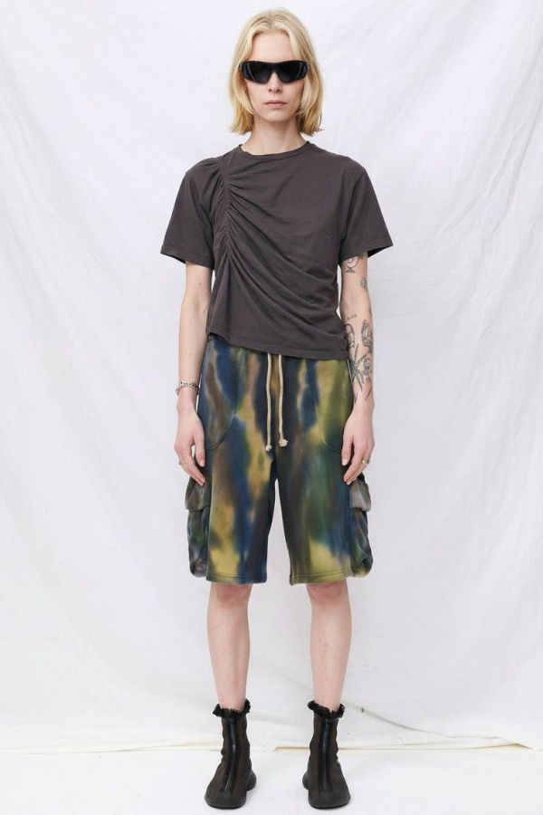 Collina Strada Aurora Deadstock Fleece Rhinestone Cargo Sweatshort