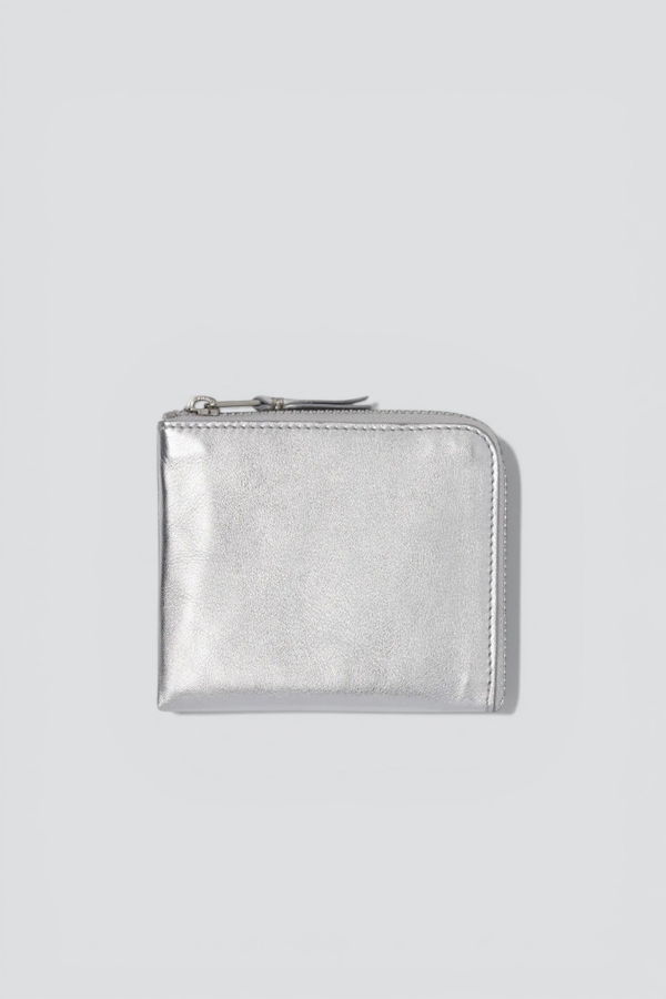 Comme des Garçons Half Zip Wallet - Silver