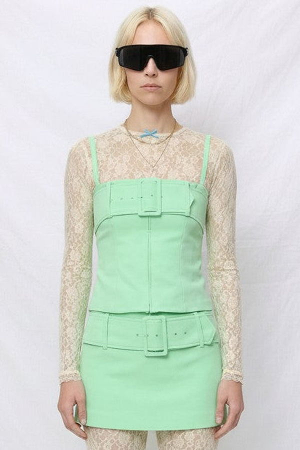 Sandy Liang Mint Ahsoka Top