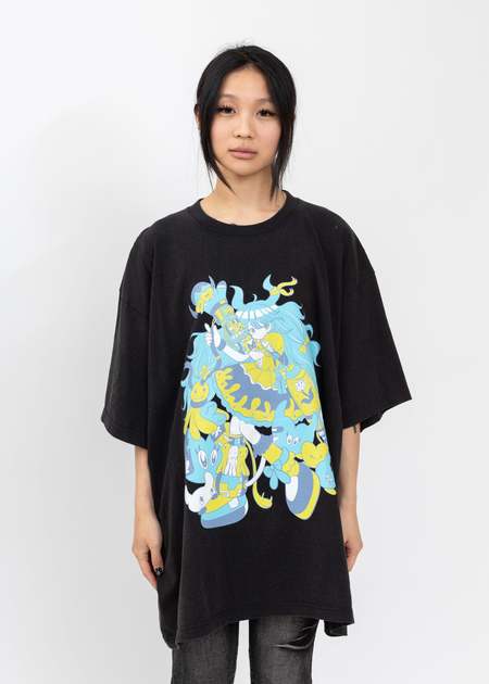 Kidill Used Grey KIDILL × EDWIN Witchie T-Shirt - Artwork by