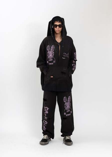 Kidill BLACK FAUX FUR DEVIL PANTS - BLACK | Garmentory