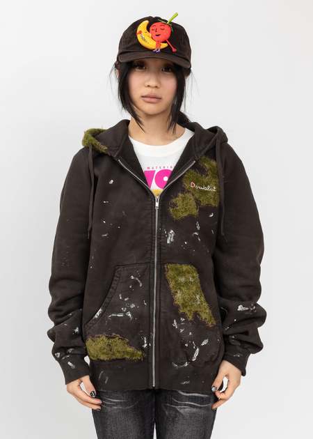 Doublet RIPPED OFF KNIT HOODIE - BLACK | Garmentory
