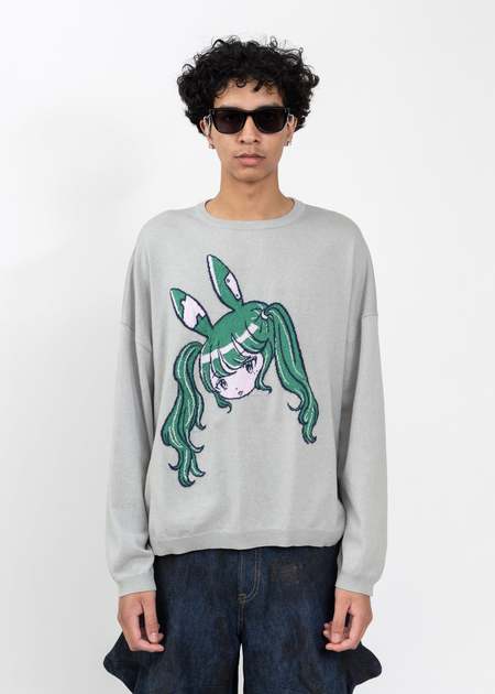Kidill Black Fresh Jacquard Knit Pullover - White | Garmentory
