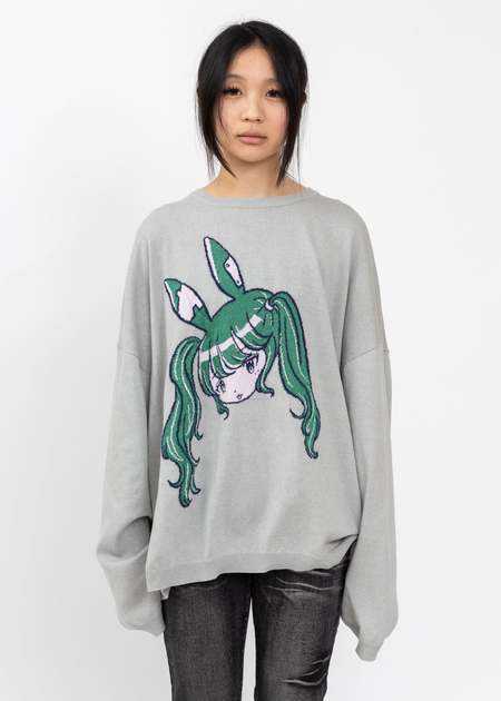Kidill Black Fresh Jacquard Knit Pullover - White | Garmentory