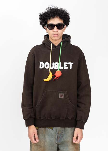 Doublet Ripped Off Knit Hoodie - Gray | Garmentory