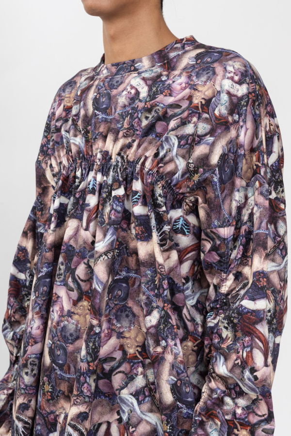 Kidill Fallen Angel Shirring Long Sleeve Top