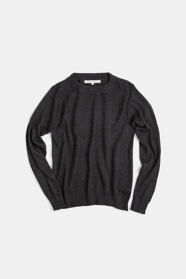 Erica Tanov Isla Pima Cotton Sweater - Charcoal