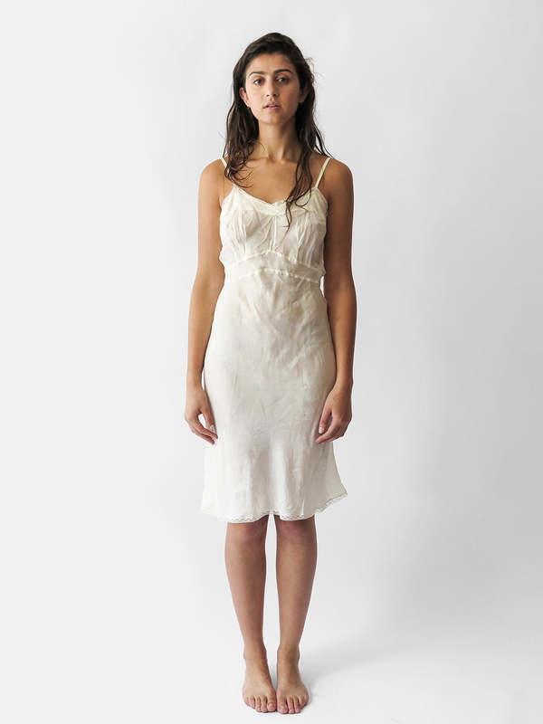 Erica Tanov | Lola Silk Slip Dress - Ivory 0 Erica Tanov | Lola Silk Slip Dress - Ivory 0