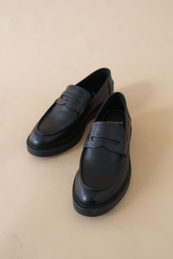 Vagabond Alex W Penny Loafer - Black