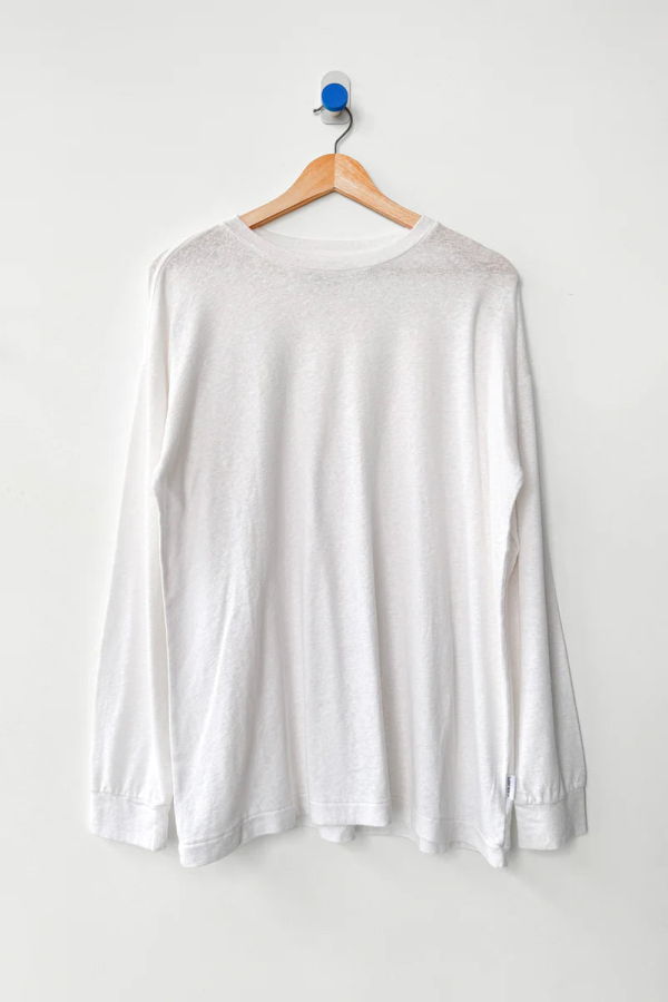 Le Bon Shoppe Haze Linen Blend Tee - White