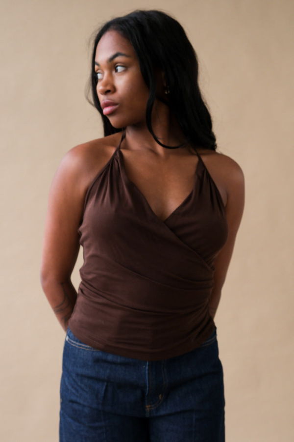 Geel Julian Halter Top - Americano Brown