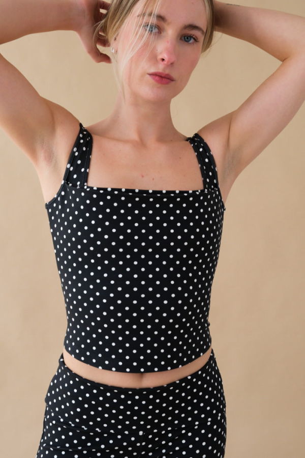MIAOU Luna Top - Black Small Dot