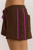 DAMSON MADDER Rylee Waffle Short - Burgundy - Thumbnail 4