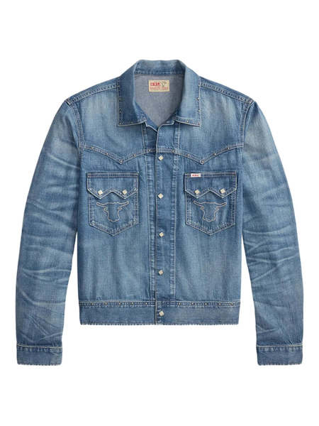 RRL Hewson Indigo Denim Western Jacket - Hewson Wash | Garmentory