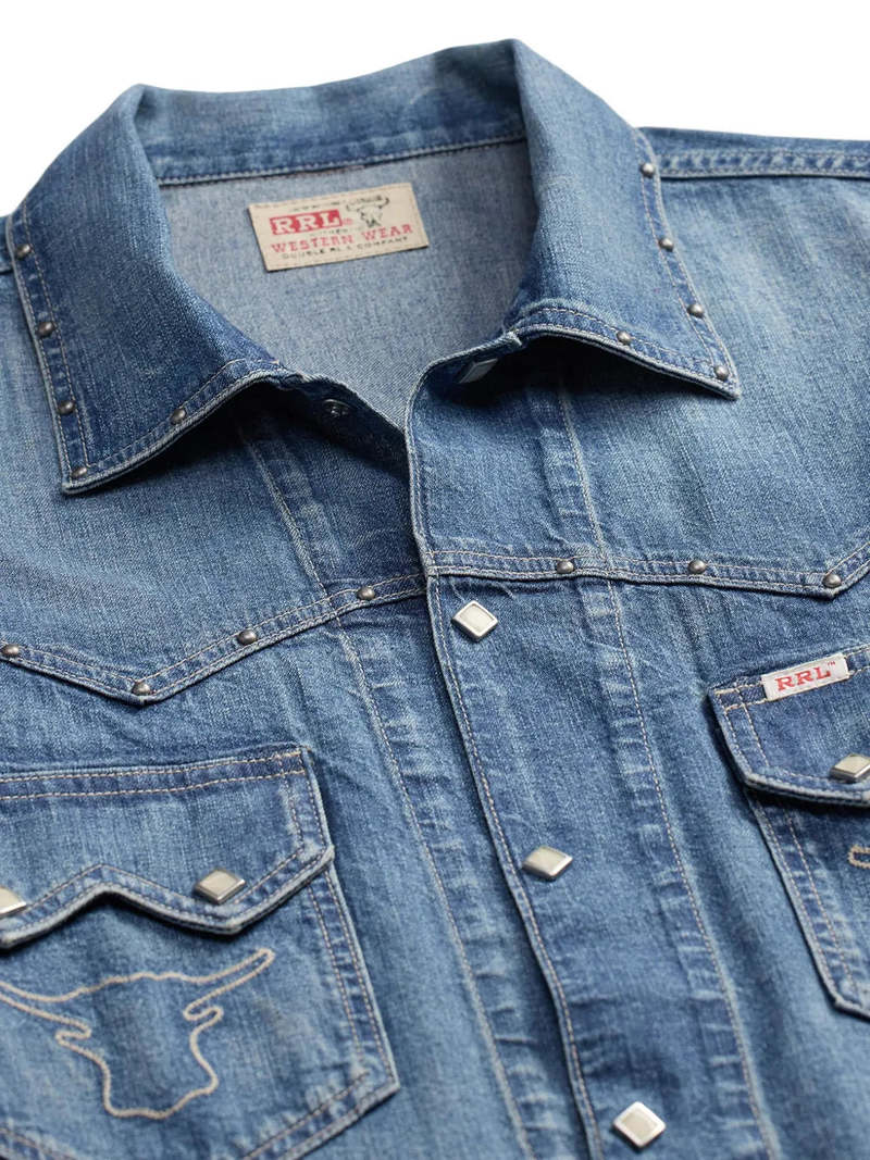 RRL Sawtooth Western Jacket - Light Indigo