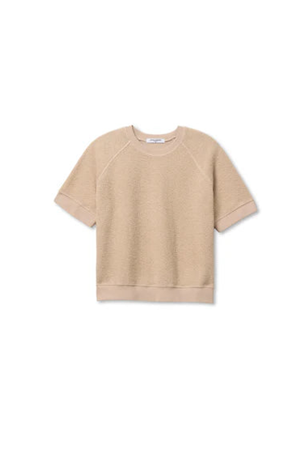 Perfect White Tee Kennedy Short Sleeve Crewneck Sweatshirt - Driftwood
