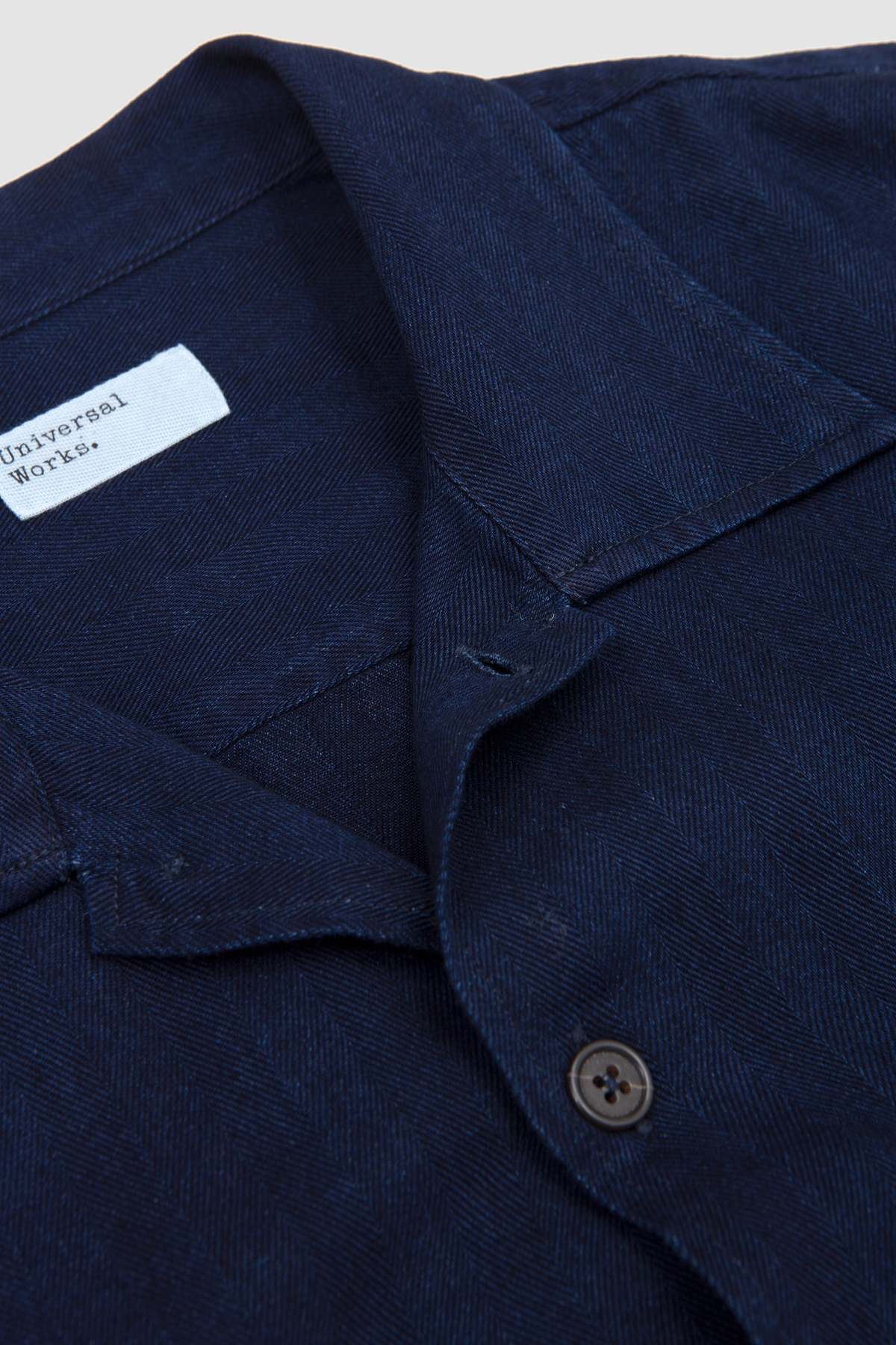 Universal Works Attendant Shirt Herringbone Rec. Cotton - Image 3 of 5