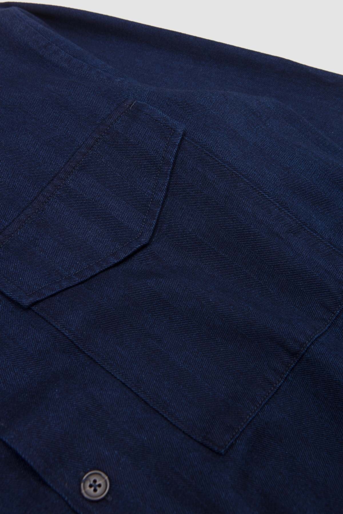 Universal Works Attendant Shirt Herringbone Rec. Cotton - Image 4 of 5