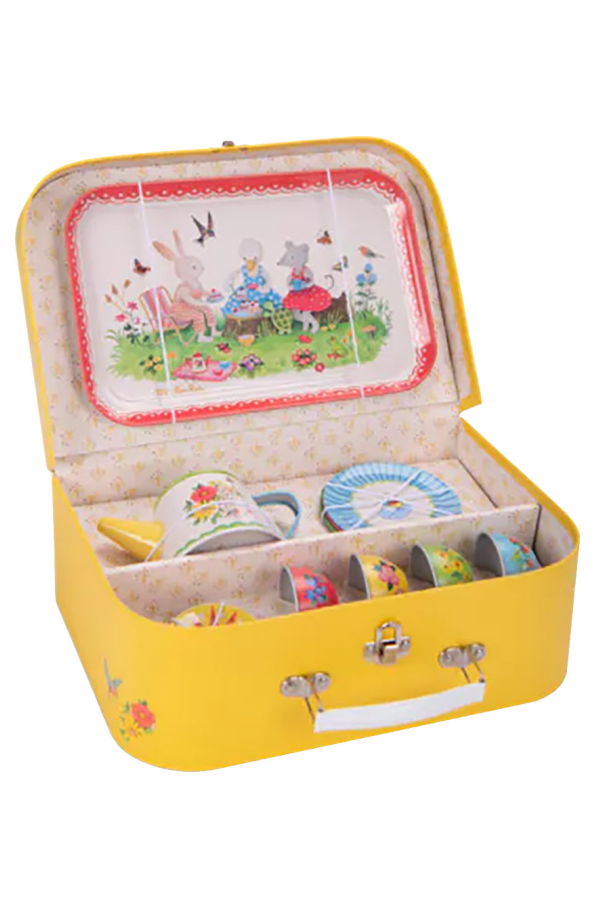 Moulin Roty Grande Famille Metal Tea Set - Multicolour