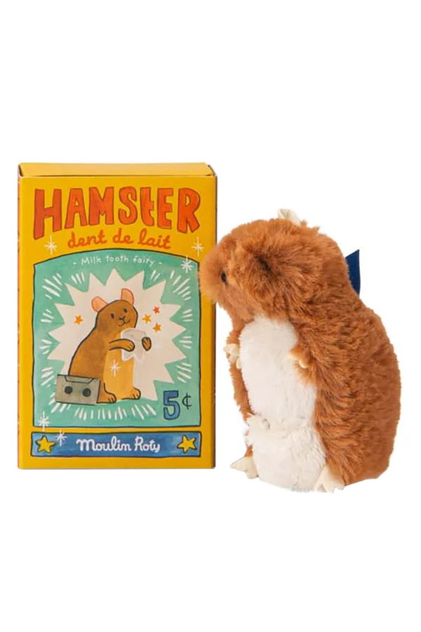 Moulin Roty Puce & Pilou Hamster Milk Teeth Soft Toy - Brown