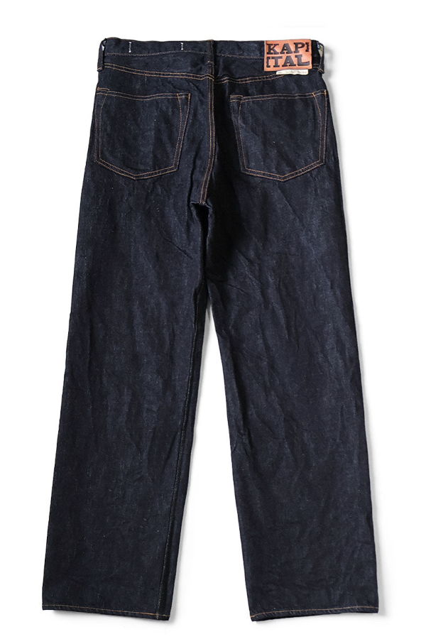 Kapital 14oz Denim 5P Monkey TH Pant One Wash