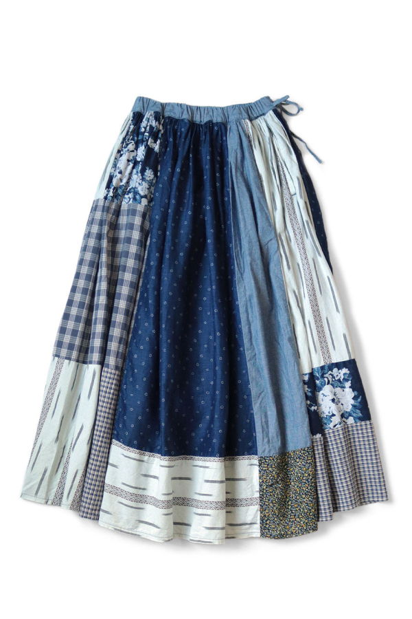 Kapital Patchwork Gathered Skirt
