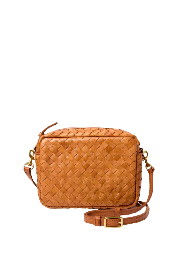 Clare V. Midi Sac Medium Woven Diagonal Crossbody Bag