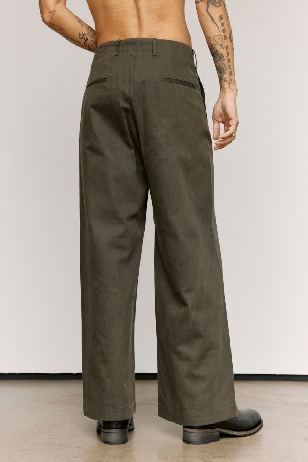Our Legacy Antique Mudd Coated Sateen Cotton Bridge Chino