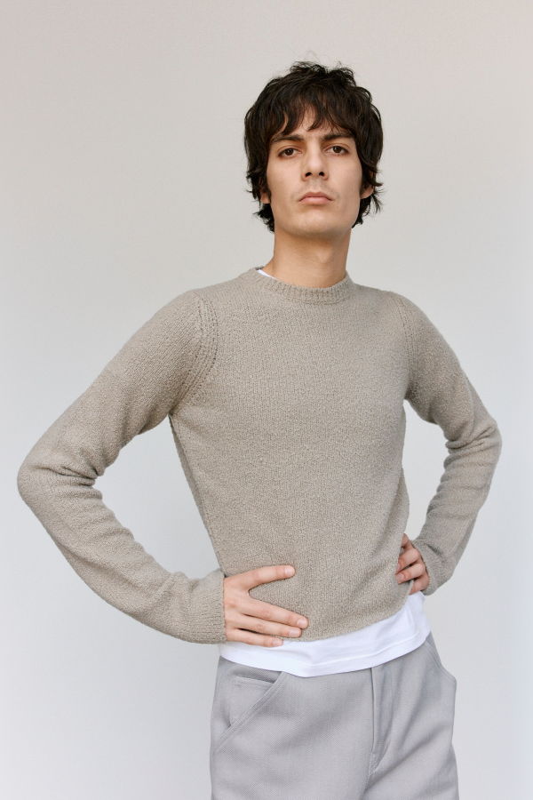 Rier Fog Wool Boucle Roundneck Sweater