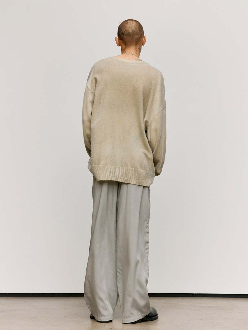 Our Legacy Moss Spray Dye Cherub Wool Slant Knit