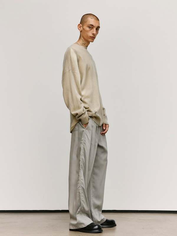 Our Legacy Moss Spray Dye Cherub Wool Slant Knit