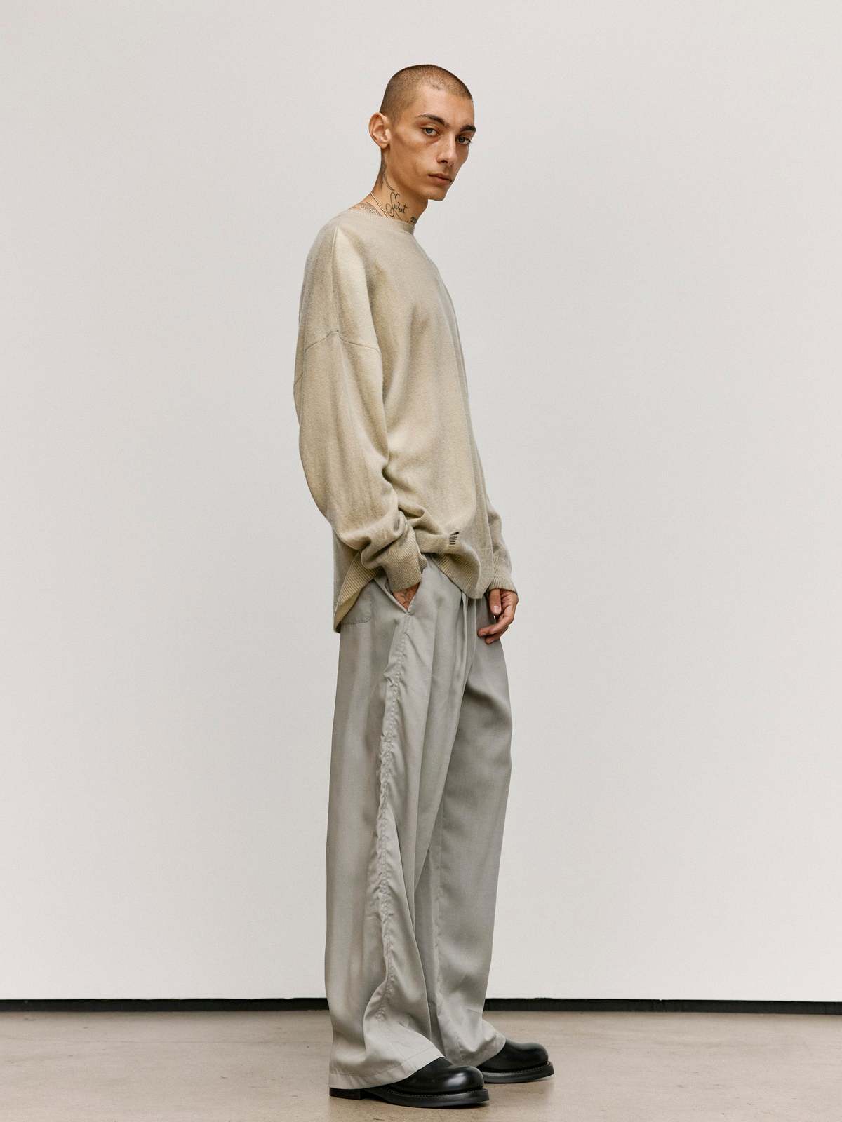 Our Legacy Moss Spray Dye Cherub Wool Slant Knit - Image 5 of 10