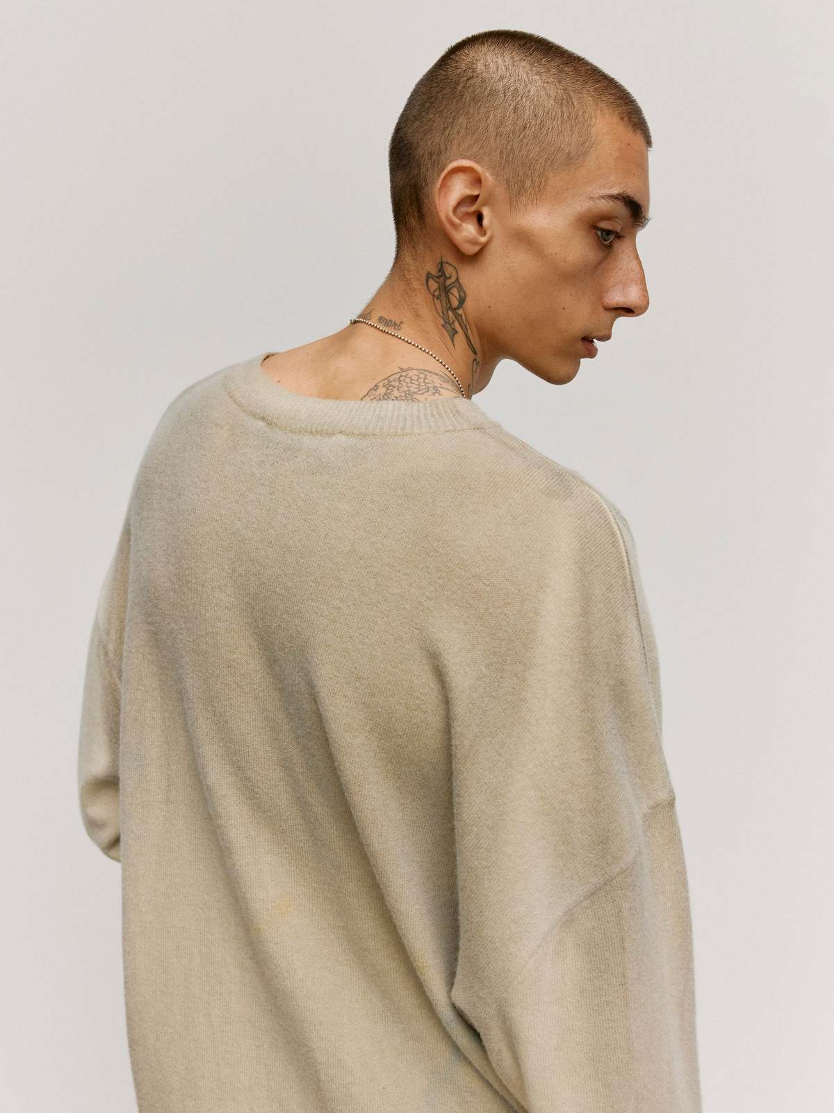 Our Legacy Moss Spray Dye Cherub Wool Slant Knit - Image 7 of 10