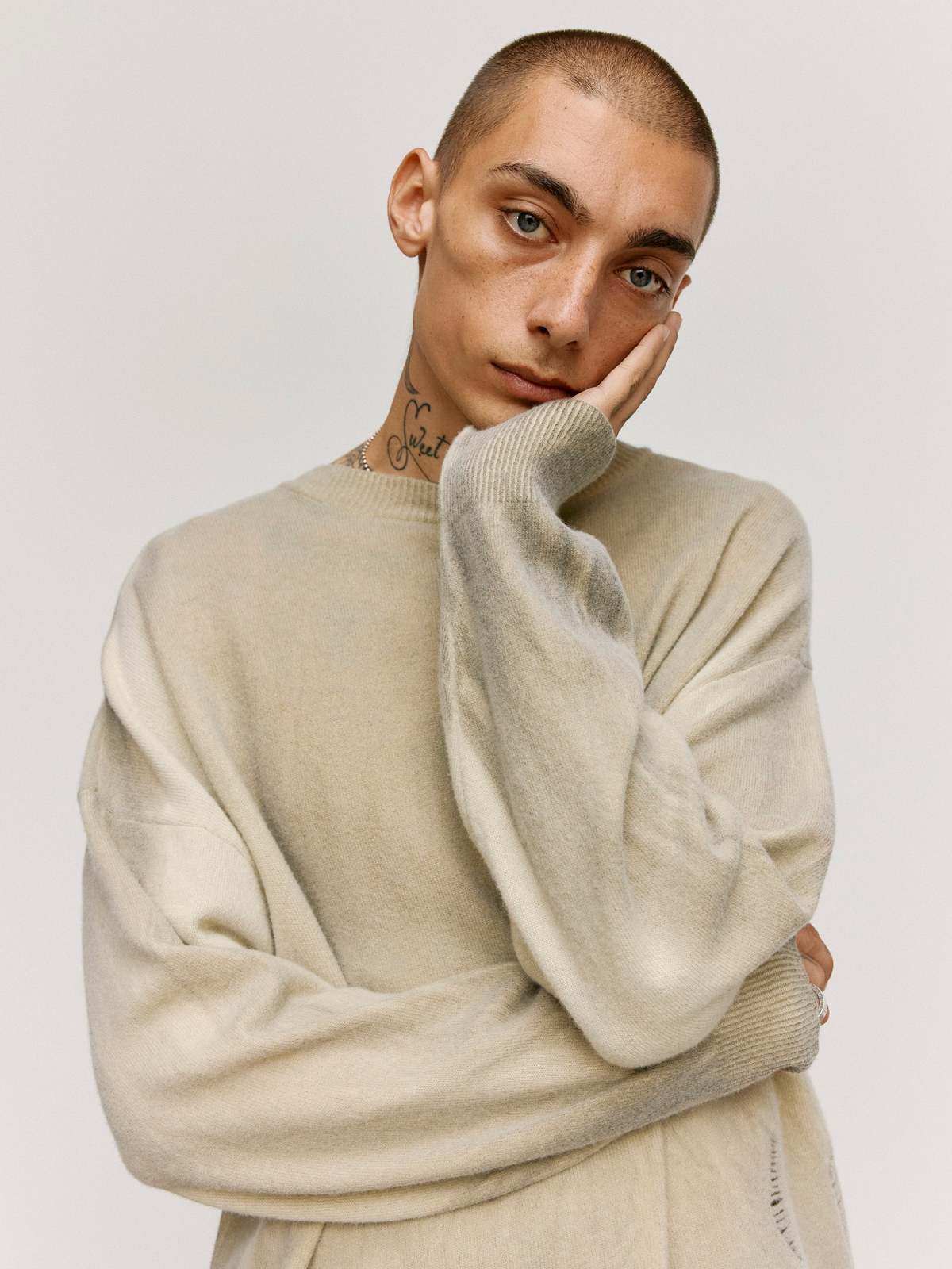 Our Legacy Moss Spray Dye Cherub Wool Slant Knit - Image 8 of 10