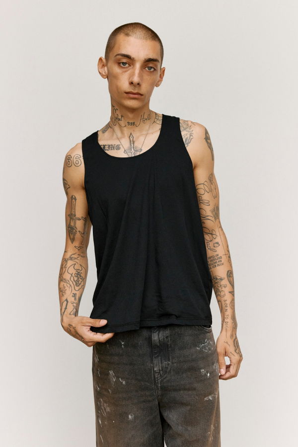 Our Legacy Raven Mist Airveil Cotton Athletic Tank