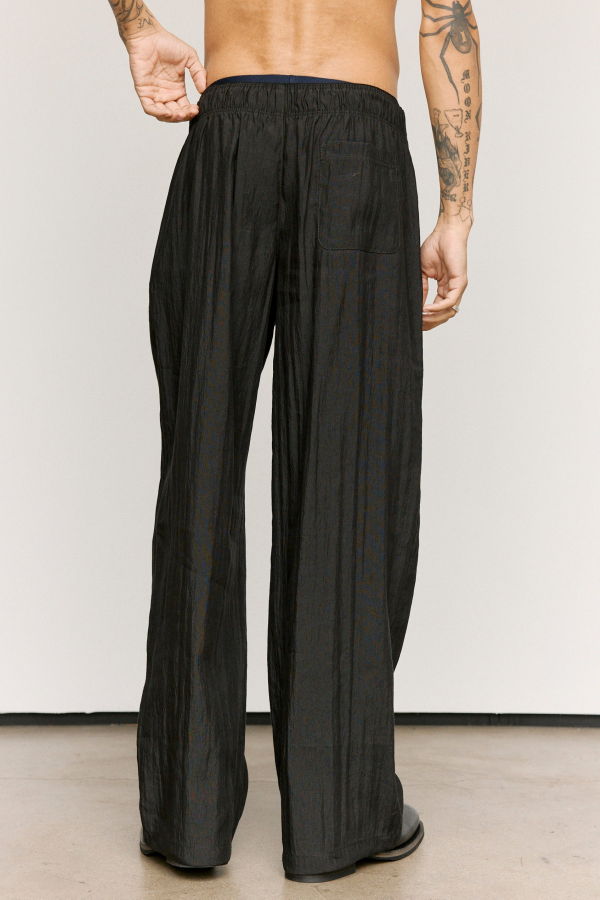 Our Legacy Soot Black Tech Flax Linen Leisure Trouser
